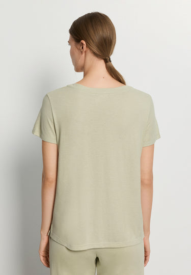 Sleep And Lounge Short Sleeve Shirt | Moss Green 79050-2720